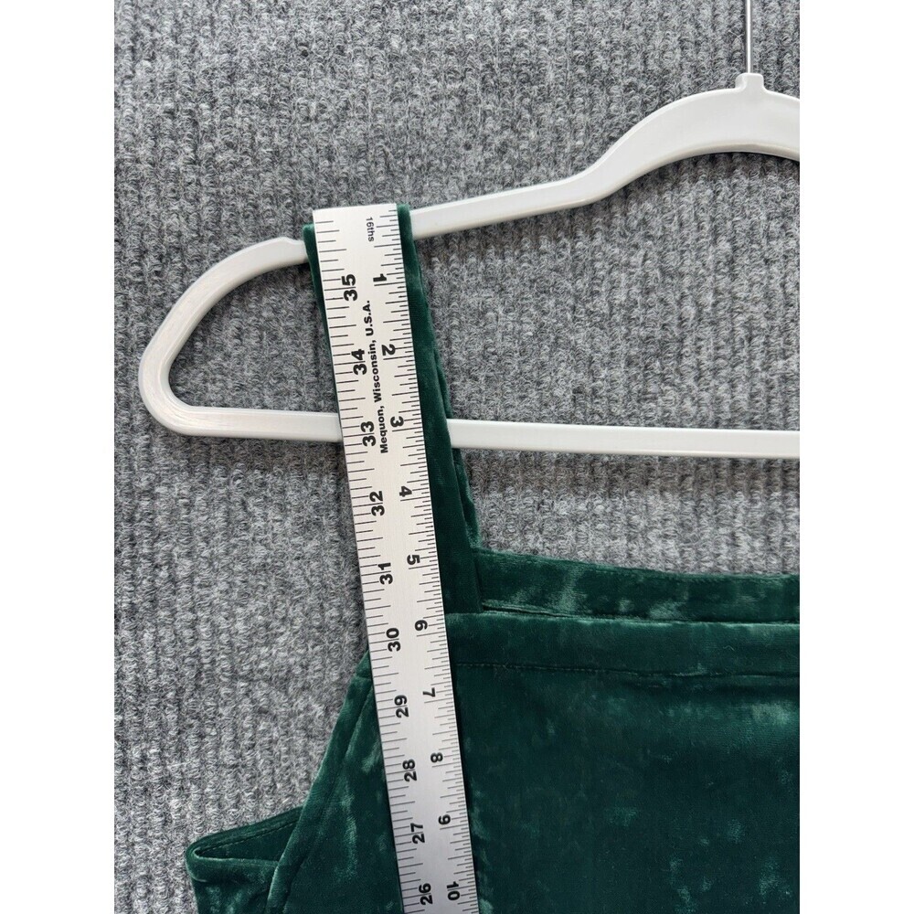 J. Jill Crushed Velvet Tank Top Womens Small Boxwood Green Square Neck Boxy NEW - Picture 9 of 10